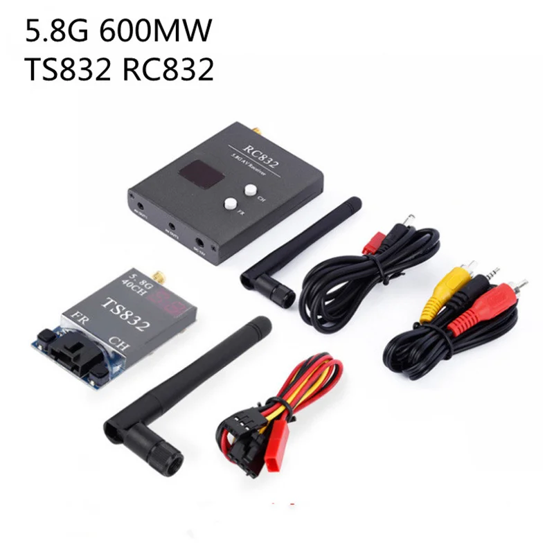 

FPV 5.8G 600MW 48CH AV Video Audio 5KM Wireless Transmitter Receiver TS832+RC832 for FPV Multicopter RC Aircraft Quadcopter