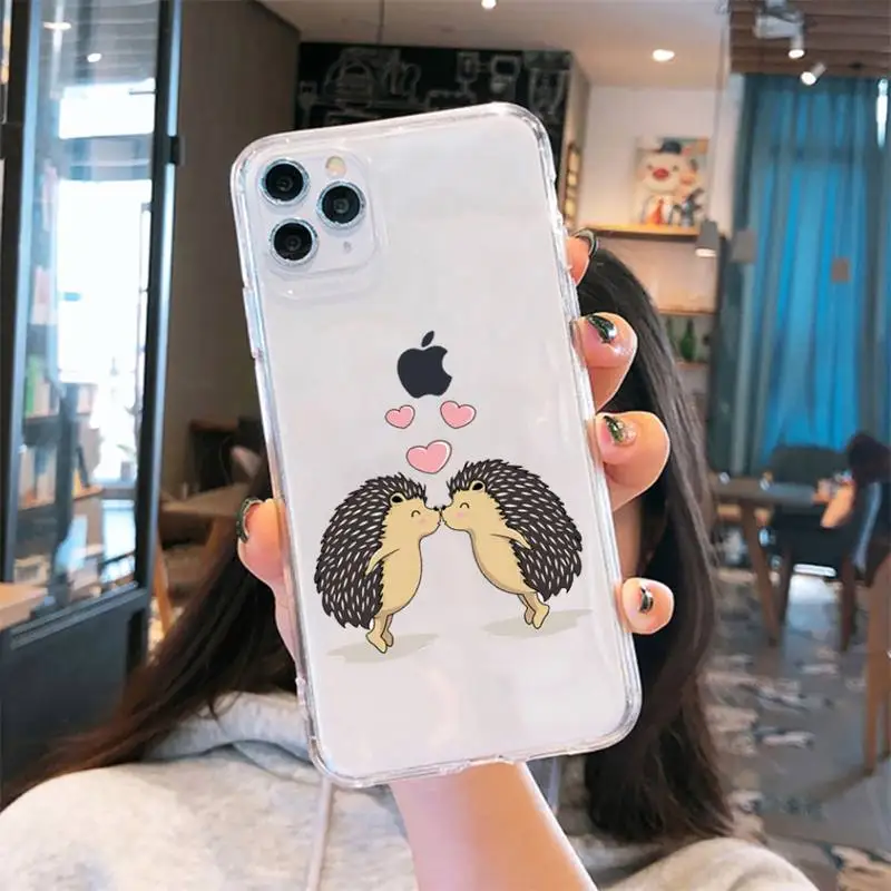 Cute cartoon animal hedgehog Phone Case Transparent for iPhone 6 7 8 11 12 s mini pro X XS XR MAX Plus
Cute cartoon animal hedgehog Phone Case Transparent for iPhone 6 7 8 11 12 s mini pro X XS XR MAX Plus