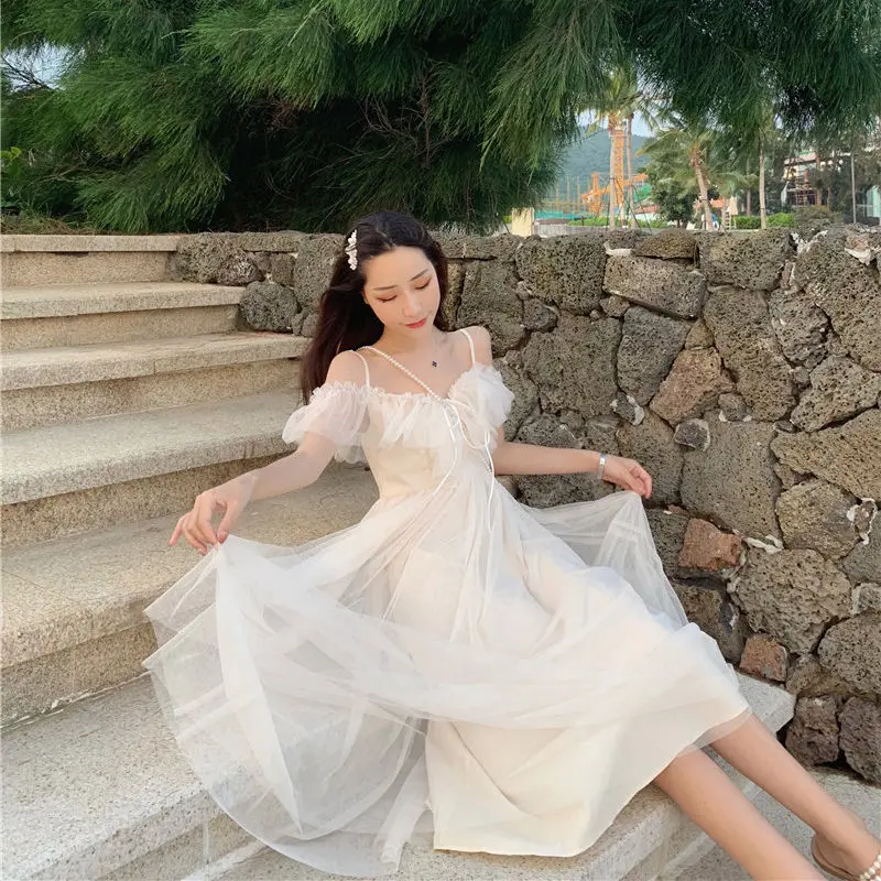 Summer Fairy Dress Women French Style Lace Chiffon Elegant Dress Casual Loose Sexy Chic Party Dress Women 2021 New Arrivals
Summer Fairy Dress Women French Style Lace Chiffon Elegant Dress Casual Loose Sexy Chic Party Dress Women 2021 New Arrivals