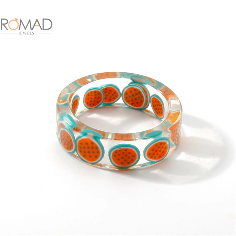 ROMAD Watermelon Lemon Strawberry Apple Ring New Cute Sweet Round Fruit Rings For Women Couple Gifts Acrylic Jewelry Bague Femme 
ROMAD Watermelon Lemon Strawberry Apple Ring New Cute Sweet Round Fruit Rings For Women Couple Gifts Acrylic Jewelry Bague Femme