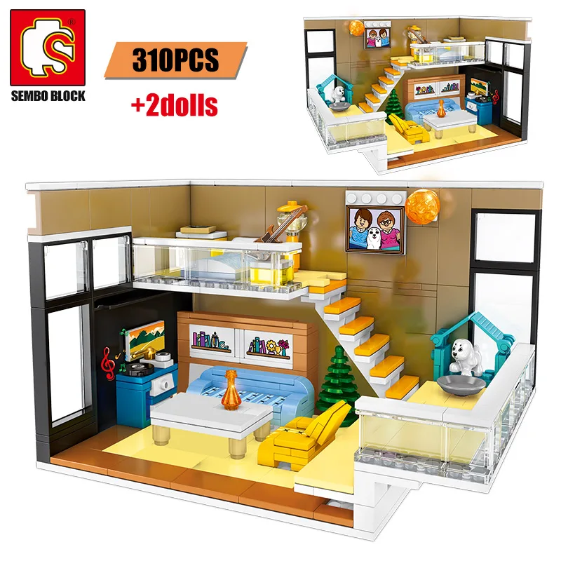 SEMBO 310pcs City Street View Nordic House Model Building Blocks DIY Creative Restaurant Figures Bricks Gift Toys For Children
SEMBO 310pcs City Street View Nordic House Model Building Blocks DIY Creative Restaurant Figures Bricks Gift Toys For Children