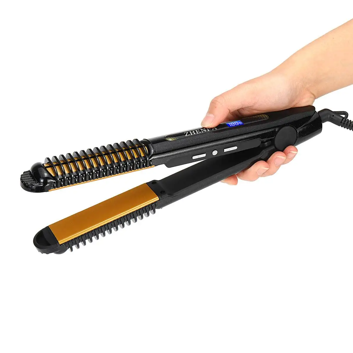 220V 2-in-1 LCD Display Hair Straightener Comb Hair Curler Beauty Care Iron Healthy Beauty Curling Irons Flat Iron Ceramic
220V 2-in-1 LCD Display Hair Straightener Comb Hair Curler Beauty Care Iron Healthy Beauty Curling Irons Flat Iron Ceramic