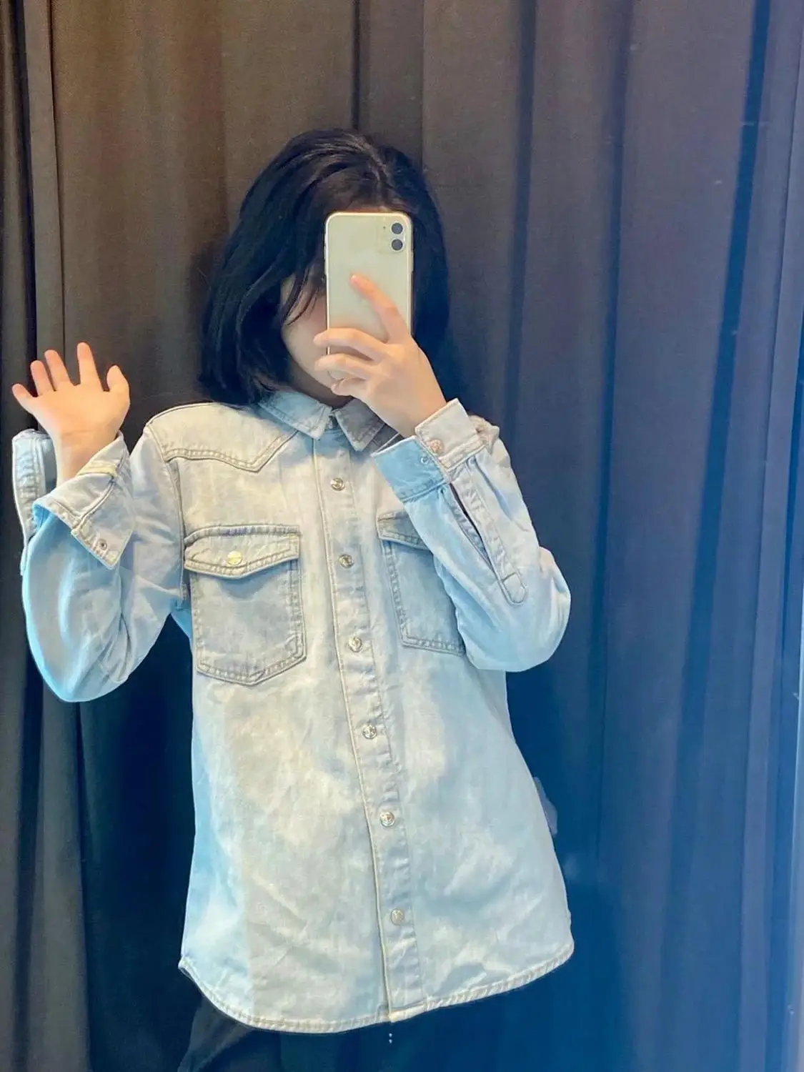 Withered england style big pockets solid denim blouse women long sleeve boyfriend loose casual blusas mujer de moda 2020 shirt
Withered england style big pockets solid denim blouse women long sleeve boyfriend loose casual blusas mujer de moda 2020 shirt