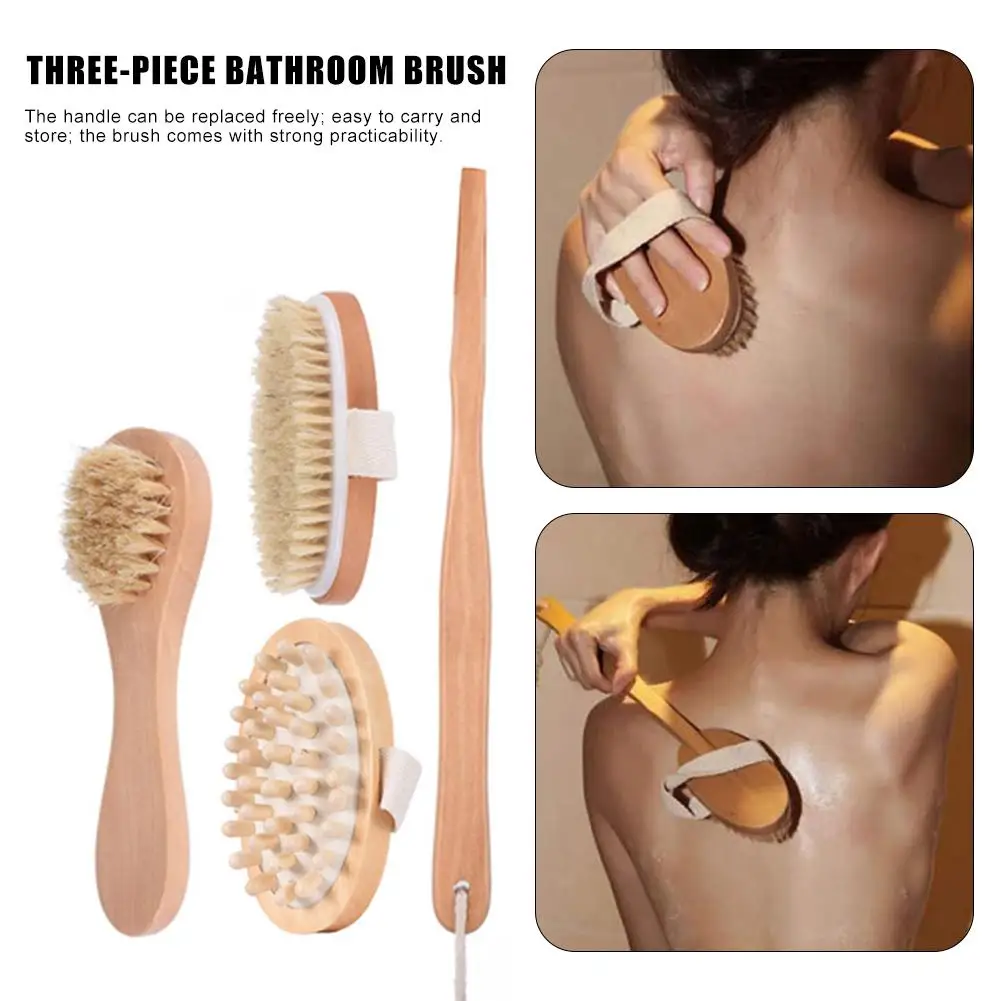 Bath Brush Set Natural Bristle Brush Long Anti-slip Handle Wooden Back Maasage Health Care Shower Scrubber Bath Back Brush
Bath Brush Set Natural Bristle Brush Long Anti-slip Handle Wooden Back Maasage Health Care Shower Scrubber Bath Back Brush