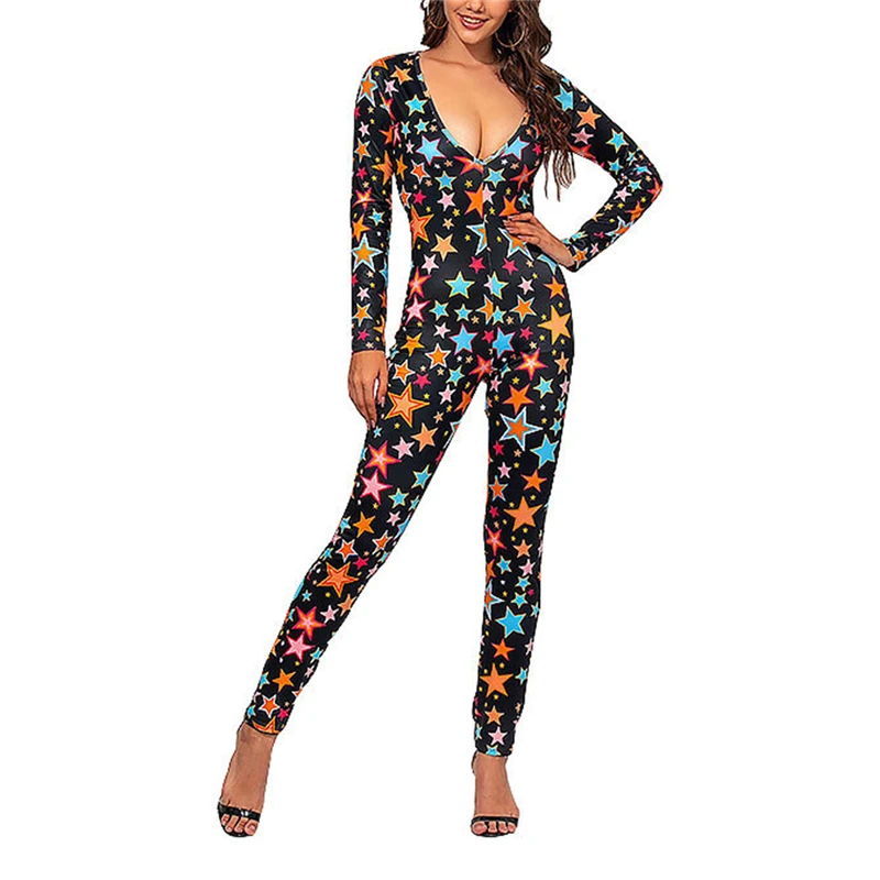 Women Long Bodycon Pants with Star Patterns Long Sleeve Printed Jumpsuit Ladies Casual Style One Piece Jumpsuits Overalls
Women Long Bodycon Pants with Star Patterns Long Sleeve Printed Jumpsuit Ladies Casual Style One Piece Jumpsuits Overalls