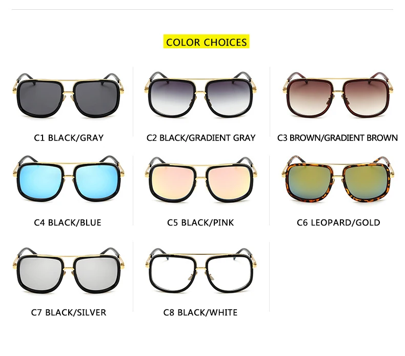 Fashion Big Frame Sunglasses Men Brand Designer Square High Quality Retro Vintage Driving Sun Glasses Gafas Oculos De Sol UV400
Fashion Big Frame Sunglasses Men Brand Designer Square High Quality Retro Vintage Driving Sun Glasses Gafas Oculos De Sol UV400
