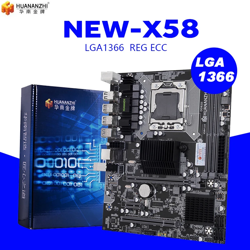 Материнская плата HUANANZHI X58 LGA 1366 поддержка серверной памяти REG ECC и процессора xeon ЦП