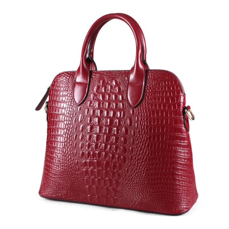 New European and American leather ladies fashion crocodile pattern cowhide shell bag large capacity messenger shoulder handbag
New European and American leather ladies fashion crocodile pattern cowhide shell bag large capacity messenger shoulder handbag