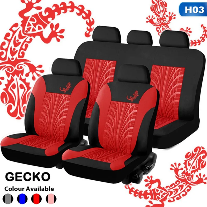 4/9PCS Universal Car Seat Covers Set Cloth Gecko Engraving Pattern Auto Front Full Seat Protector Four Seasons
4/9PCS Universal Car Seat Covers Set Cloth Gecko Engraving Pattern Auto Front Full Seat Protector Four Seasons