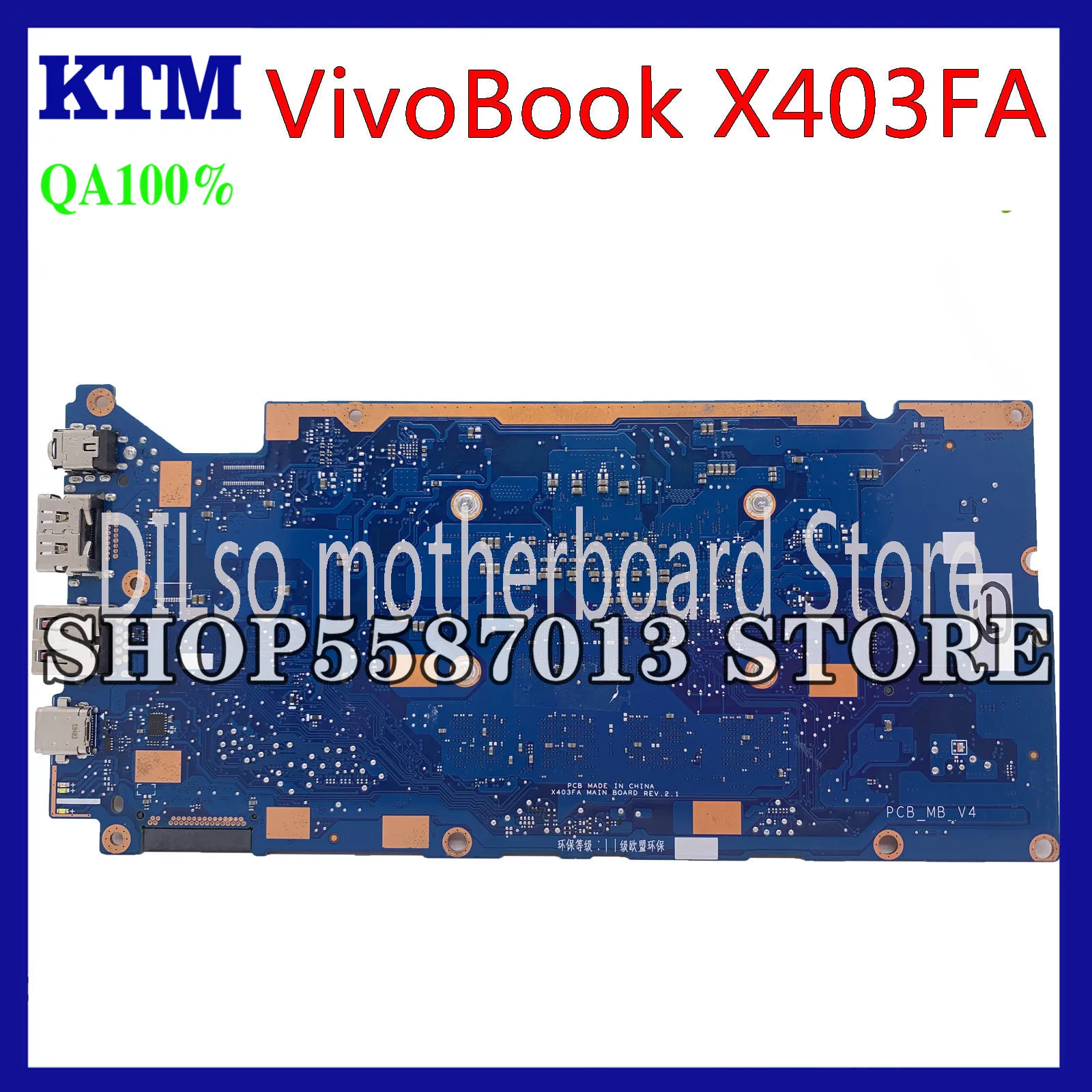 KEFU X403FA Motherboard For ASUS VivoBook X403FA L403FA L403FAC Laptop Motherboard i3-8145U CPU 8GB RAM original 100% Test
KEFU X403FA Motherboard For ASUS VivoBook X403FA L403FA L403FAC Laptop Motherboard i3-8145U CPU 8GB RAM original 100% Test