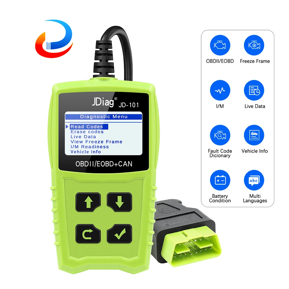 JDiag JD101 EOBD OBD 2 OBD2 Scanner Code Readers OBD Car Diagnostic Auto ODB2 Code Reader Scanner PK CR3001 AD310 ELM327 V1.5
JDiag JD101 EOBD OBD 2 OBD2 Scanner Code Readers OBD Car Diagnostic Auto ODB2 Code Reader Scanner PK CR3001 AD310 ELM327 V1.5