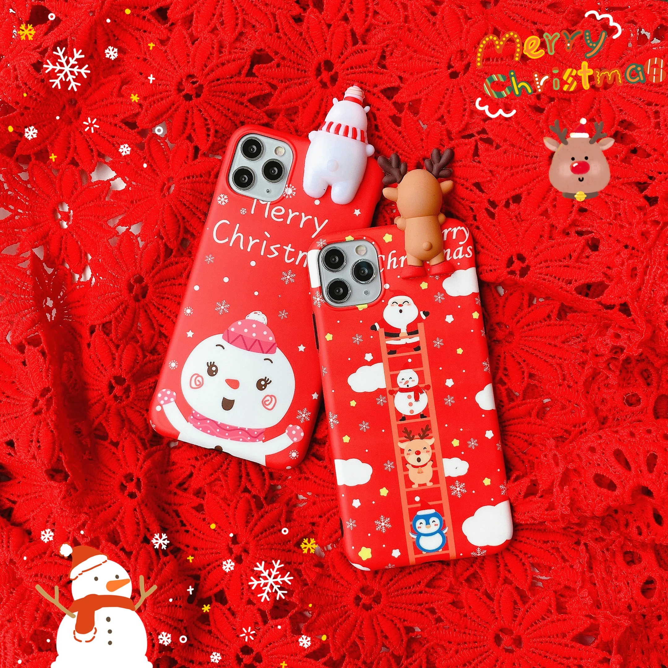 Cute 3D Doll Cartoon Christmas Santa Reindeer Tree soft Phone Case for iphone 11 Pro Max 12 X XS XR 7 8 Plus SE 2020 cover gift
Cute 3D Doll Cartoon Christmas Santa Reindeer Tree soft Phone Case for iphone 11 Pro Max 12 X XS XR 7 8 Plus SE 2020 cover gift
