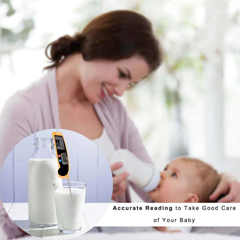 Digital Instant Read Meat Thermometer with Highly Accurate Temperature Probe, Electric Cooking Thermometer for Kitchen Food Gril 
Digital Instant Read Meat Thermometer with Highly Accurate Temperature Probe, Electric Cooking Thermometer for Kitchen Food Gril