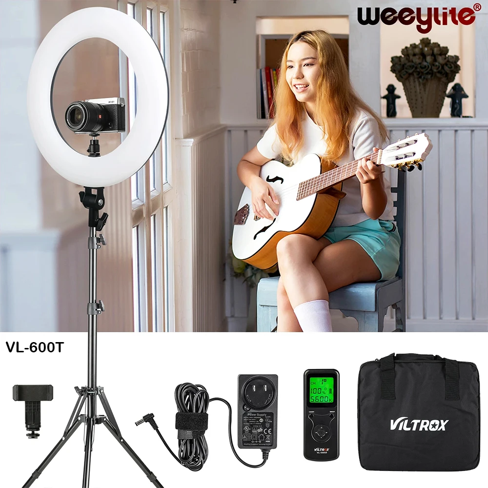 Viltrox VL-600T 18 Inch Ring Light LED Video Wireless remote With Tripod Photography Beauty Lamp For Camera Phone Makeup | Электроника