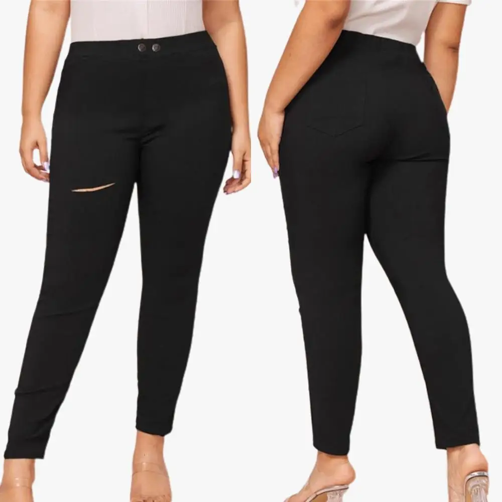 Slim-Fit High Waist Pants Women Solid Color Bodycon Trousers Ladies Ripped Fitness Sports Jegging Plus Size Leggings
Slim-Fit High Waist Pants Women Solid Color Bodycon Trousers Ladies Ripped Fitness Sports Jegging Plus Size Leggings
