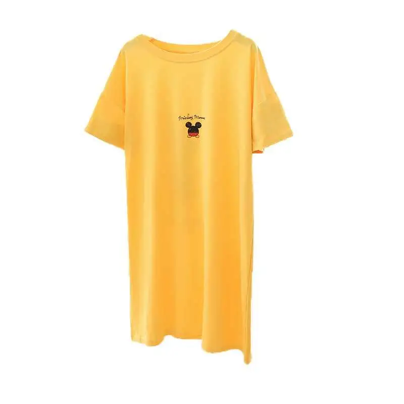 Sleeping skirt women summer cotton short sleeve cotton pajamas loose knee long skirt wear
Sleeping skirt women summer cotton short sleeve cotton pajamas loose knee long skirt wear