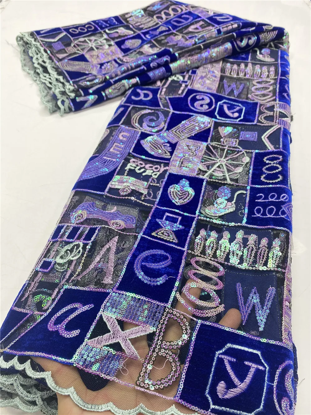 NI.AI 5Yards heavy African Blue Lace Swiss Fabric With Sequins Nigerian Traditional Clothes Special Beautiful Wear XY3683B
NI.AI 5Yards heavy African Blue Lace Swiss Fabric With Sequins Nigerian Traditional Clothes Special Beautiful Wear XY3683B