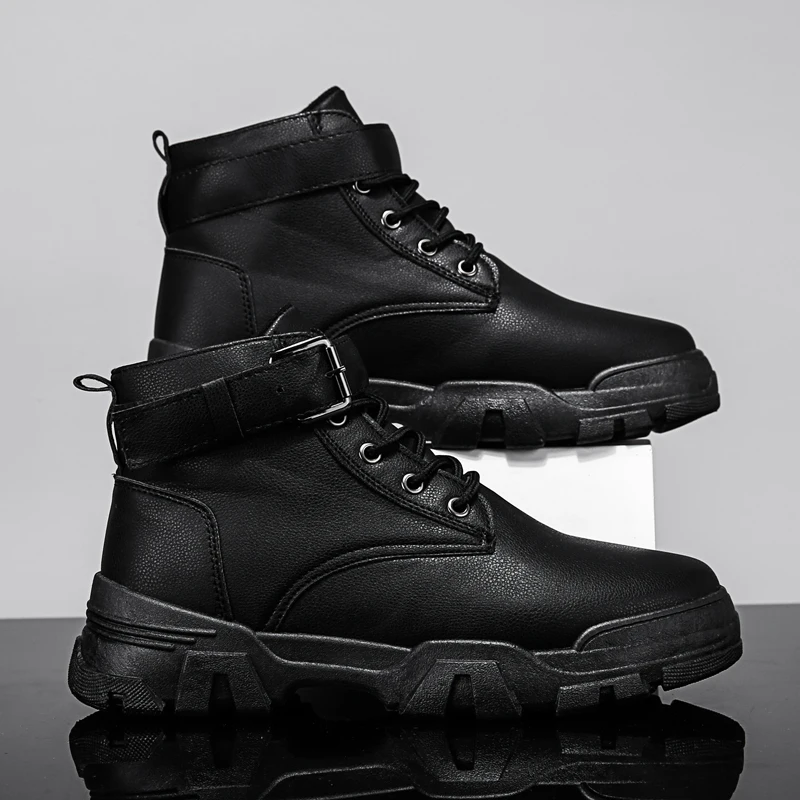 Autumn and winter Martin boots black waterproof high top leather shoes tooling locomotive boots snow 39-44
Autumn and winter Martin boots black waterproof high top leather shoes tooling locomotive boots snow 39-44