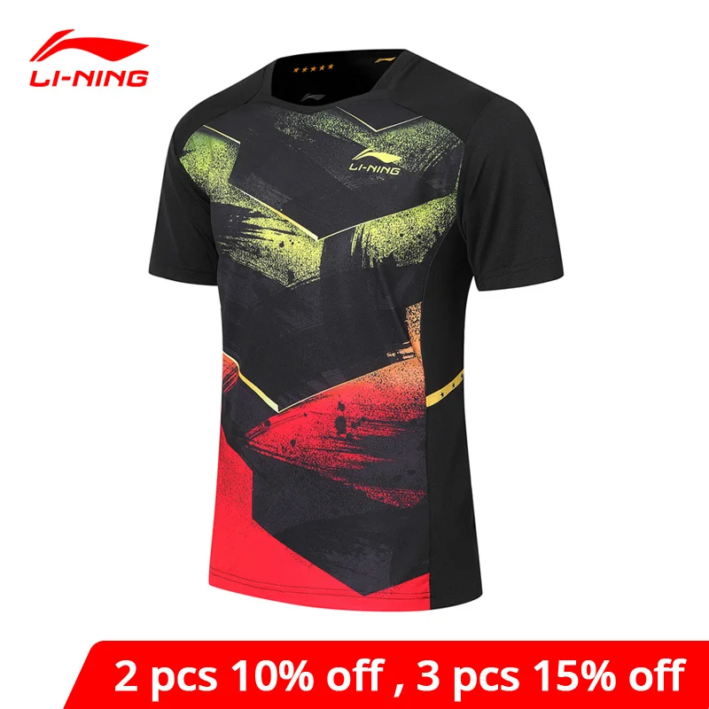 Мужская футболка для соревнований Li Ning дышащая настольного тенниса с подкладкой
