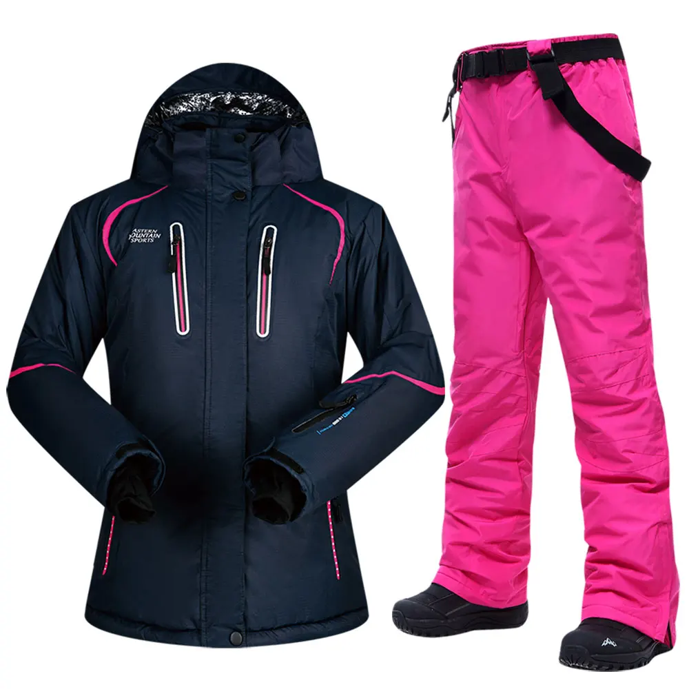 Winter Ski Suit Women Brands Ski Jacket and Pant Super Warm High Quality Windproof Waterproof Warm Skiing and Snowboard Clothing
Winter Ski Suit Women Brands Ski Jacket and Pant Super Warm High Quality Windproof Waterproof Warm Skiing and Snowboard Clothing
