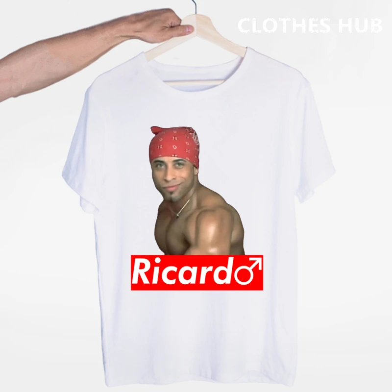 Pocket Ricardo Milos Мужская футболка аниме Vaporwave эстетические футболки с принтом Топ