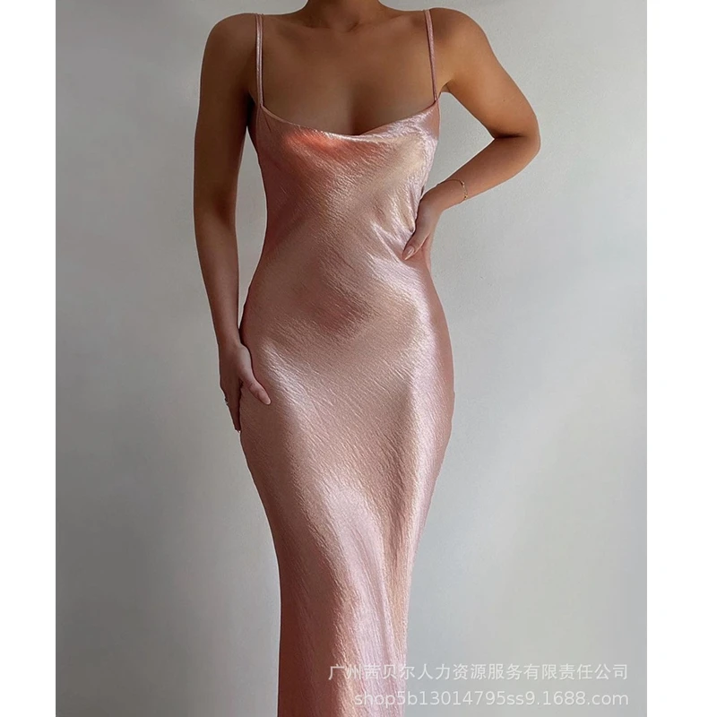 Wepbel High Waist Evening Dresses Low Cut Satin Suspender Dress Women Sleeveless Bodycon Satin Bodycon Wrap Long Dress
Wepbel High Waist Evening Dresses Low Cut Satin Suspender Dress Women Sleeveless Bodycon Satin Bodycon Wrap Long Dress