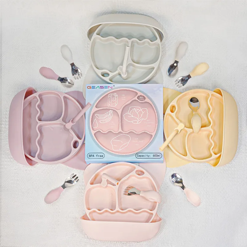 Silicone Plate Bib Infant Tableware Kit Reusable Non-slip Suction Dish Baby Feeder Tableware Set
Silicone Plate Bib Infant Tableware Kit Reusable Non-slip Suction Dish Baby Feeder Tableware Set
