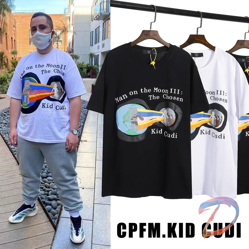 Kanye West Tshirts Kidcudi X Cpfm Login Moon Three-dimensional Foam Short-sleeved Oversize Men's Women's Kanye Hiphop T Shirts
Kanye West Tshirts Kidcudi X Cpfm Login Moon Three-dimensional Foam Short-sleeved Oversize Men's Women's Kanye Hiphop T Shirts