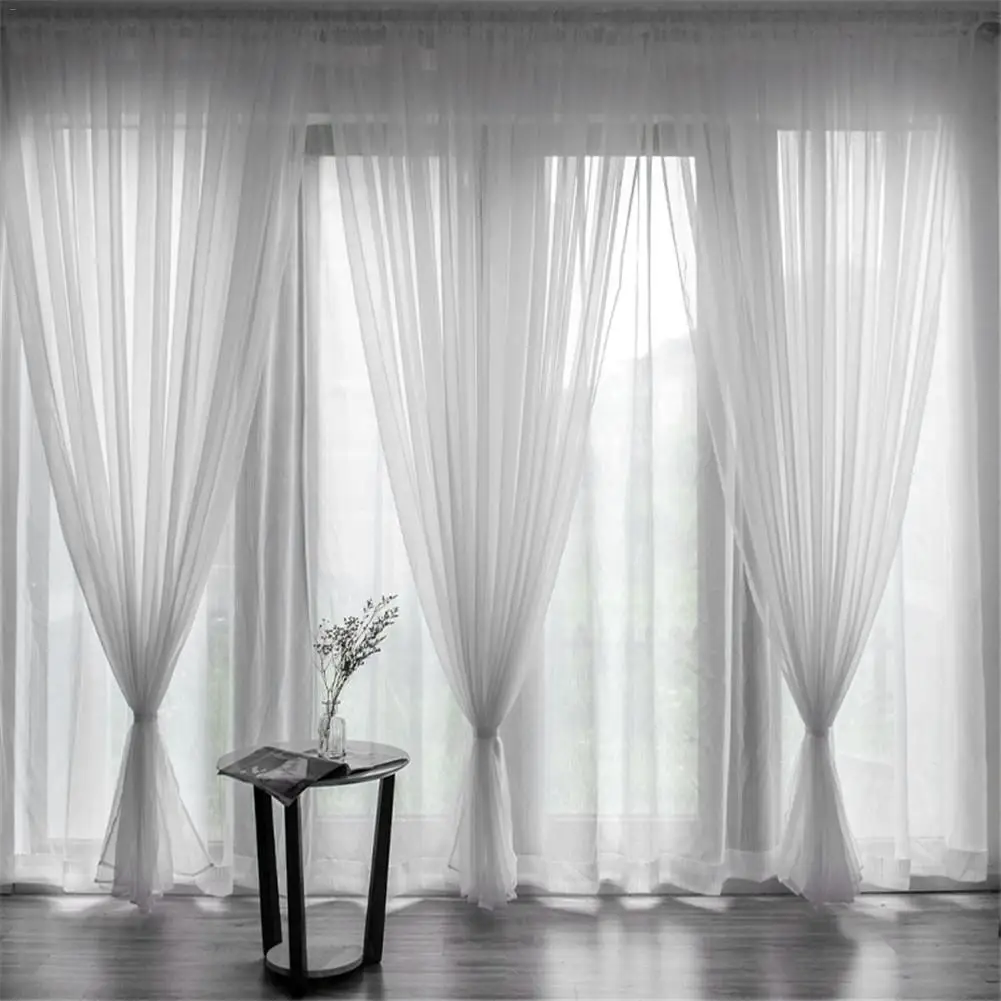 Top Quality Luxurious Chiffon Solid White Sheer Curtains For Living Room Bedroom Decoration Window Voiles Tulle Curtain
Top Quality Luxurious Chiffon Solid White Sheer Curtains For Living Room Bedroom Decoration Window Voiles Tulle Curtain