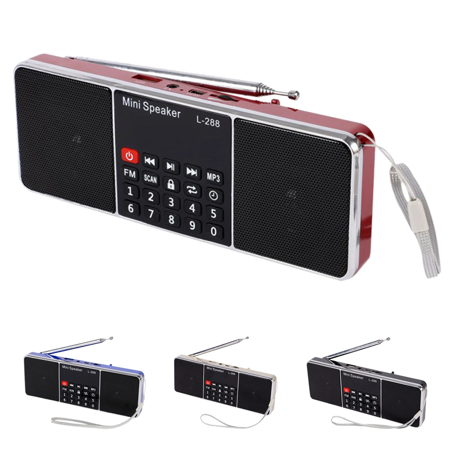 Mini Portable Rechargeable Stereo L-288 FM Radio Speaker LCD Sn Support TF Card USB Disk MP3 Music Player Loudspeaker
Mini Portable Rechargeable Stereo L-288 FM Radio Speaker LCD Sn Support TF Card USB Disk MP3 Music Player Loudspeaker