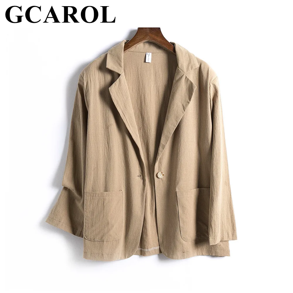 Женский льняной костюм GCAROL, свободный хлопковый костюм в британском стиле с английским воротником и двумя большими карманами на одной пуго...
Женский льняной костюм GCAROL, свободный хлопковый костюм в британском стиле с английским воротником и двумя большими карманами на одной пуго...