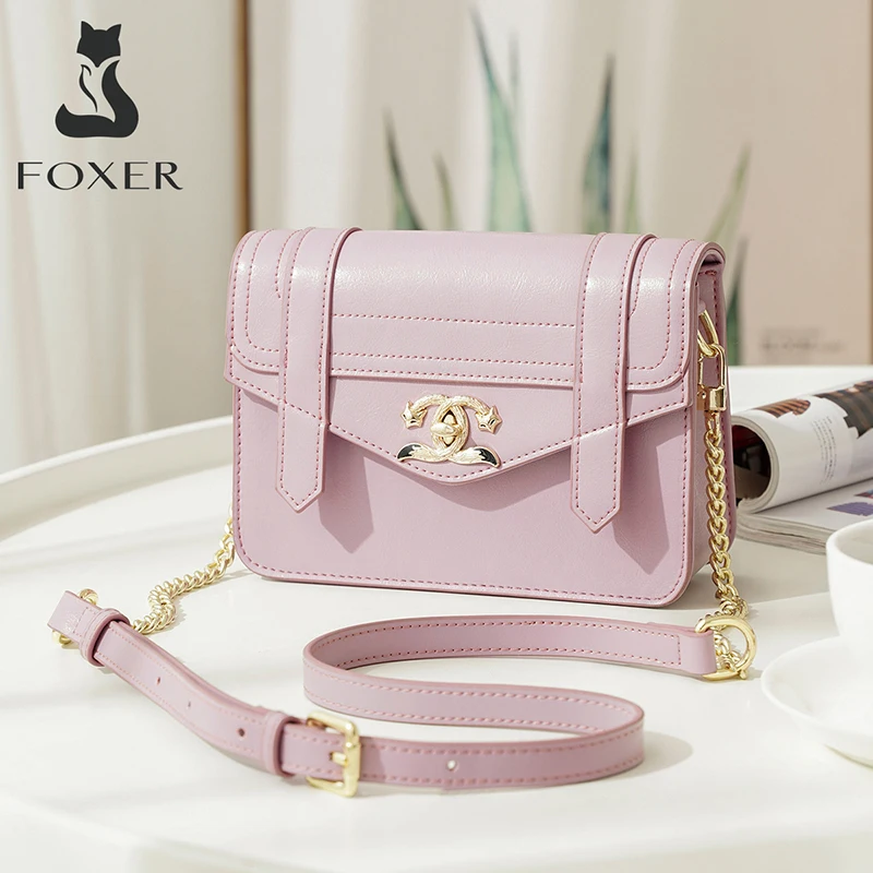 FOXER Brand Korean Style Lady Small Messenger Bag Girl's Dating Shoulder Bag Cow Leather Soft Women Stylish Crossbody Bag Flip
FOXER Brand Korean Style Lady Small Messenger Bag Girl's Dating Shoulder Bag Cow Leather Soft Women Stylish Crossbody Bag Flip