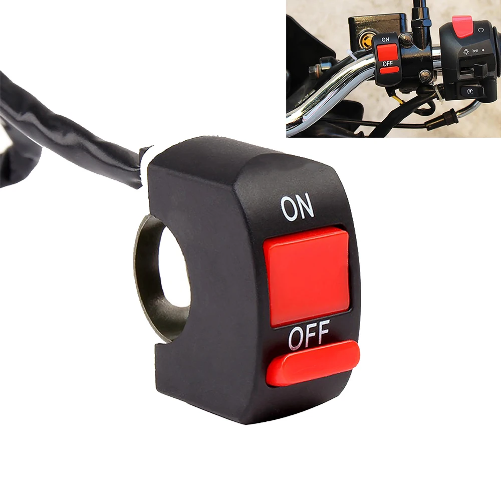 Motorcycle Switches Bullet Connector Handlebar ON/OFF Button Push Switch | Автомобили и мотоциклы