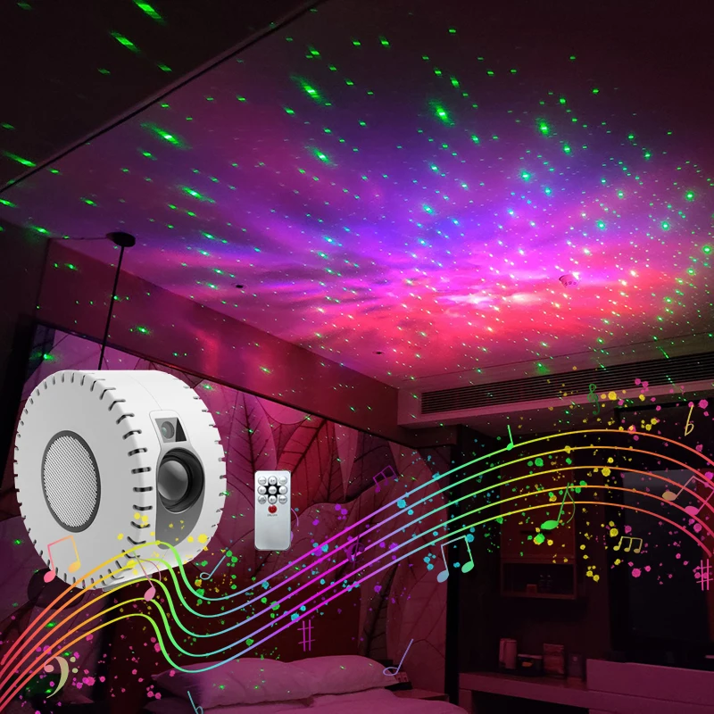LED Laser Colorful Starry Sky Ocean Projector Night Light Remote Control Ocean Wave Projection Lamp With Bluetooth Music Speaker
LED Laser Colorful Starry Sky Ocean Projector Night Light Remote Control Ocean Wave Projection Lamp With Bluetooth Music Speaker