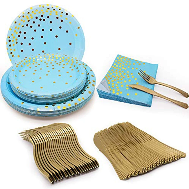 120pcs Disposable Dinnerware Set Tableware Party Supplies 24 Guests Dinner Plate
120pcs Disposable Dinnerware Set Tableware Party Supplies 24 Guests Dinner Plate