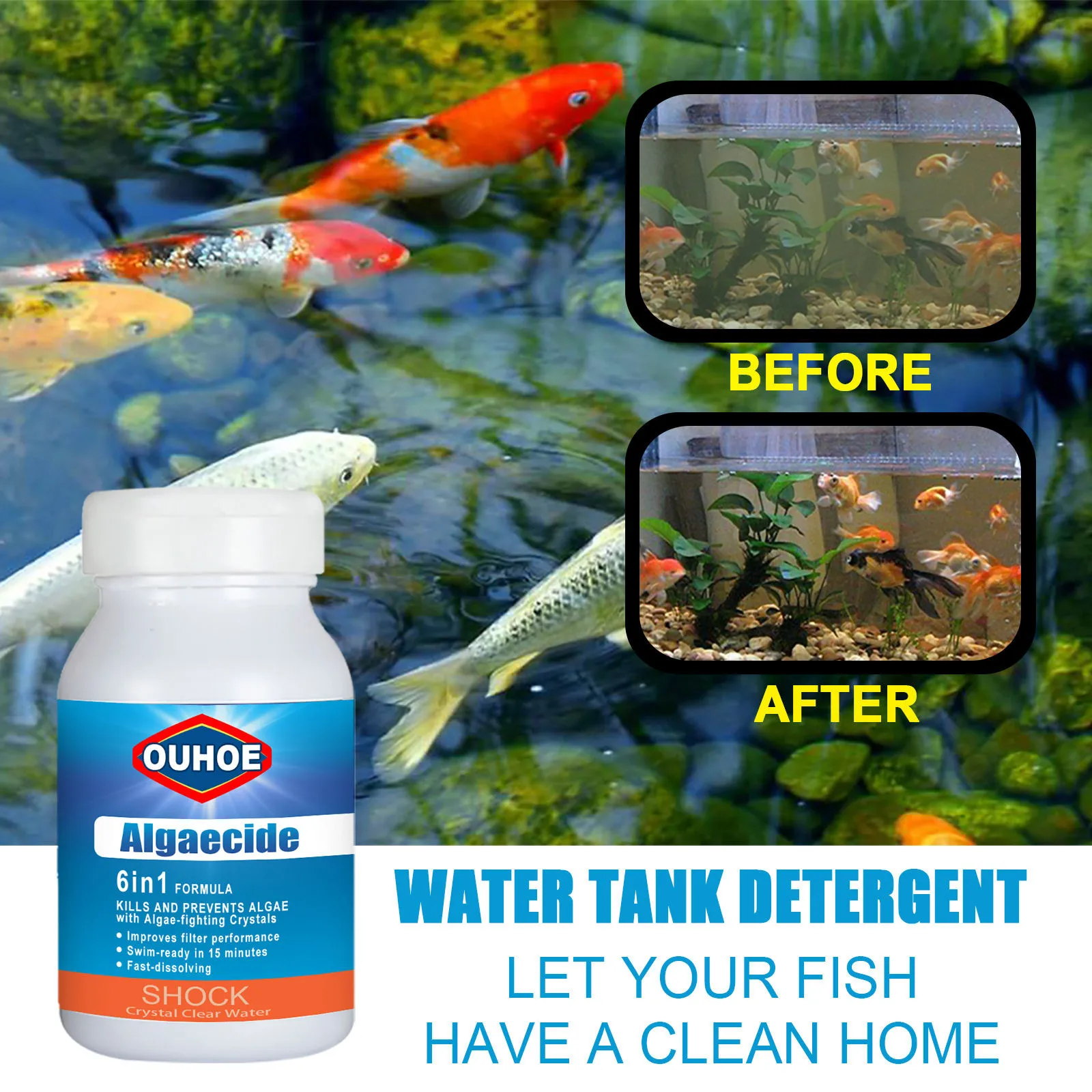 Clarifier Stabilizer Photosynthetic Bacteria Algae Removal And Water 50ml Powerful Algaecide Multi-purpose Suit For Any Place
Clarifier Stabilizer Photosynthetic Bacteria Algae Removal And Water 50ml Powerful Algaecide Multi-purpose Suit For Any Place