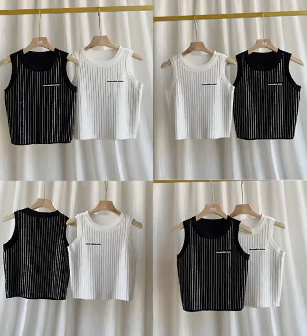 Fashion Classic Trendy Brand luxury design Letter Drill Vest Tank Women Versatile Slim Elastic Sleeveless Bottom Top A2
Fashion Classic Trendy Brand luxury design Letter Drill Vest Tank Women Versatile Slim Elastic Sleeveless Bottom Top A2