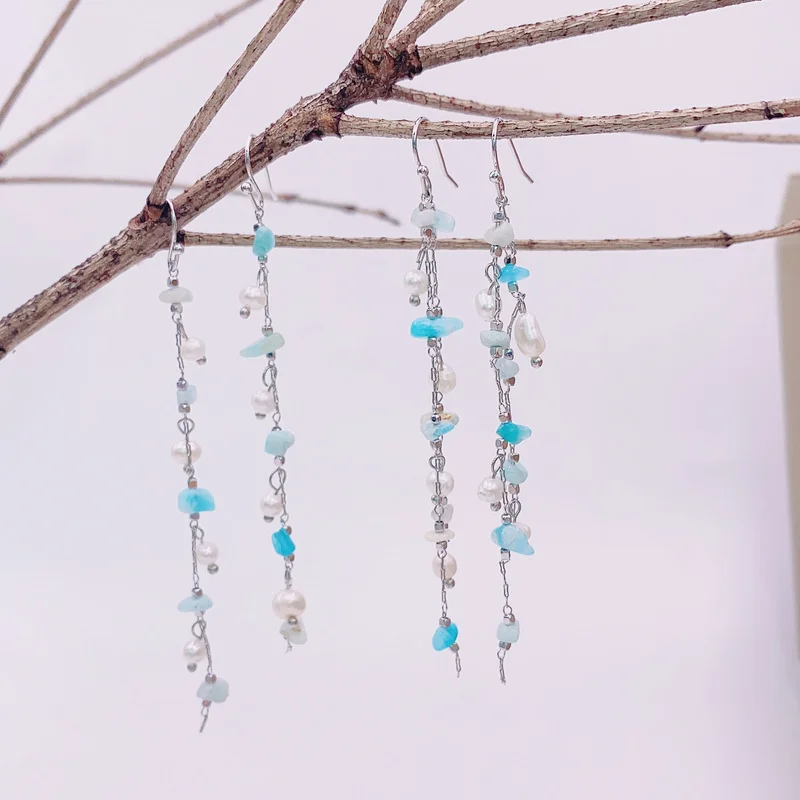 Minar Vintage Clear Blue Rainbow Irregular Stone Long Dangle Earrings for Women Gold Chain Baroque Pearls Drop Earring Brincos
Minar Vintage Clear Blue Rainbow Irregular Stone Long Dangle Earrings for Women Gold Chain Baroque Pearls Drop Earring Brincos