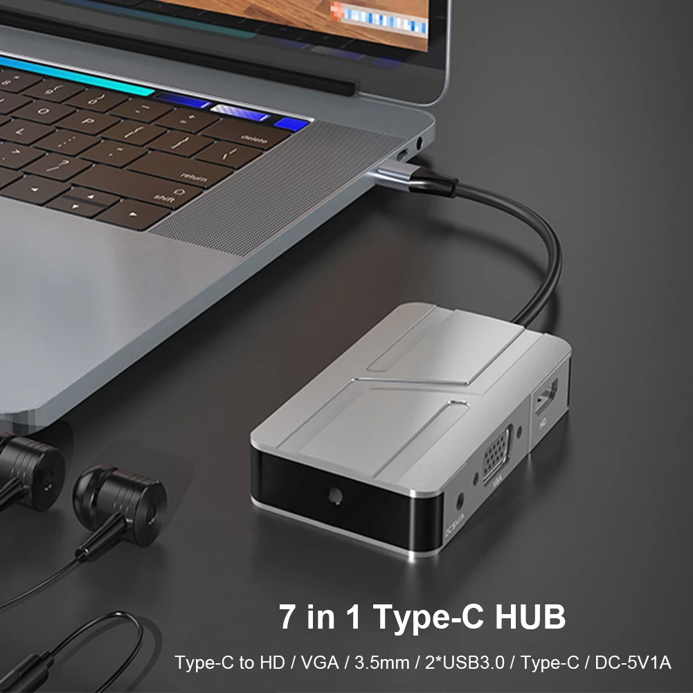 External Enclosure Adapter Case 5Gbps USB 3.0 Hub 7 in 1 Type C to Hard Disk Drive HDMI-compatible Adapter Dock Station
External Enclosure Adapter Case 5Gbps USB 3.0 Hub 7 in 1 Type C to Hard Disk Drive HDMI-compatible Adapter Dock Station