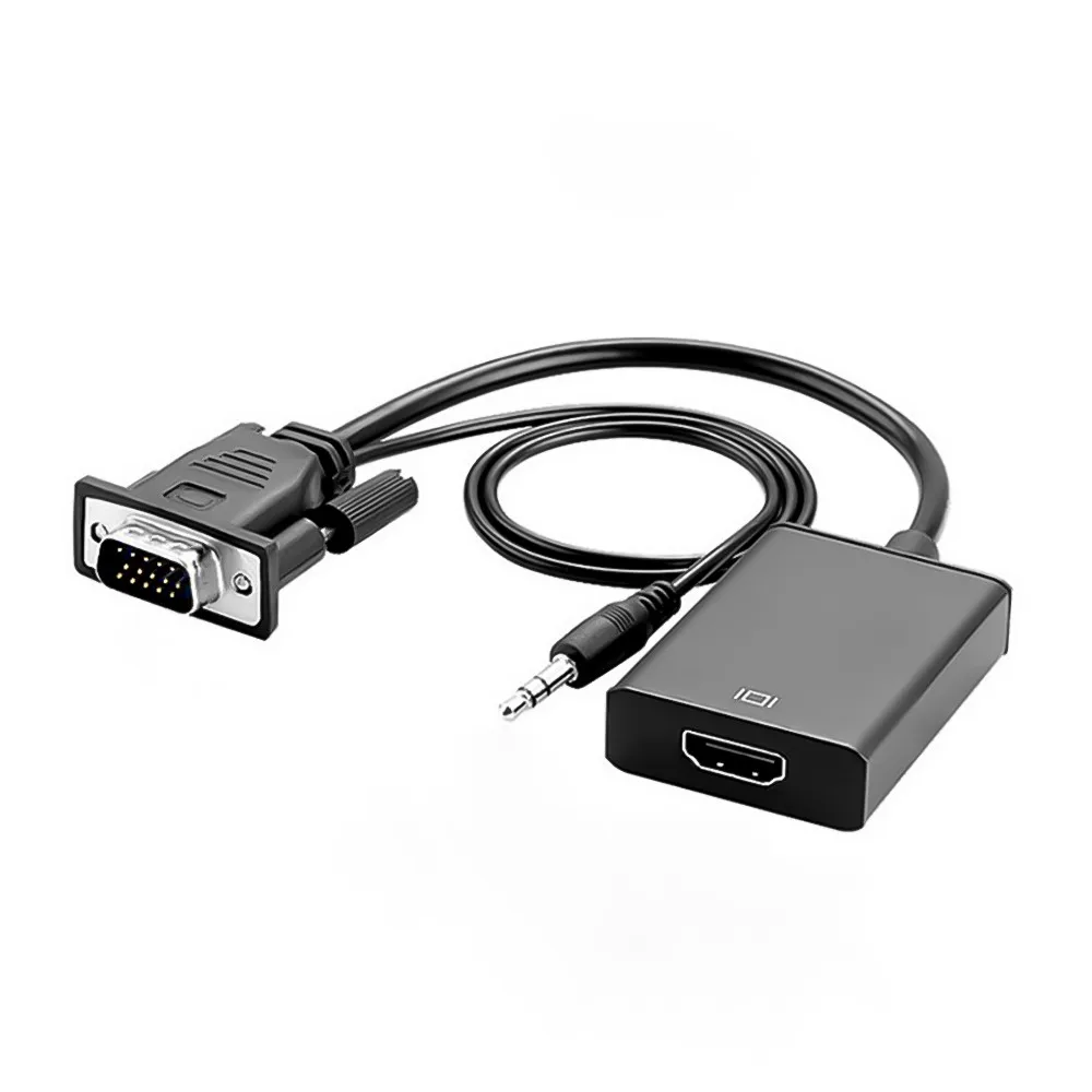 With 3.5mm audio output 1080P VGA male to HDMI female adapter converter cable for PC laptop to HD TV projector ps4
With 3.5mm audio output 1080P VGA male to HDMI female adapter converter cable for PC laptop to HD TV projector ps4
