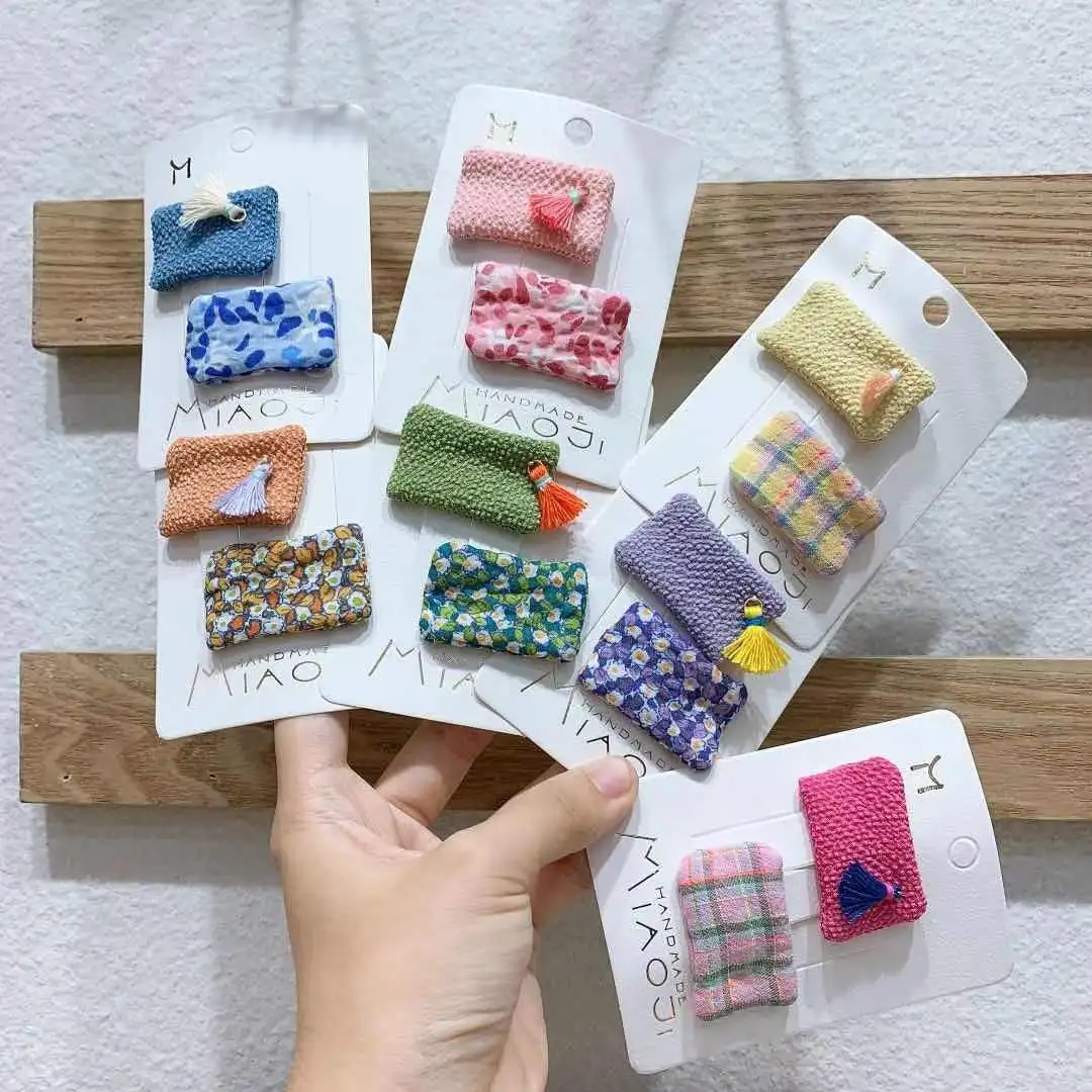 2Pcs/Set Candy Color Cute Girls Square Clip Kids kawaii Hairpin Barrette Child Printed Fabric Hair Accessories Fashion Headwear
2Pcs/Set Candy Color Cute Girls Square Clip Kids kawaii Hairpin Barrette Child Printed Fabric Hair Accessories Fashion Headwear