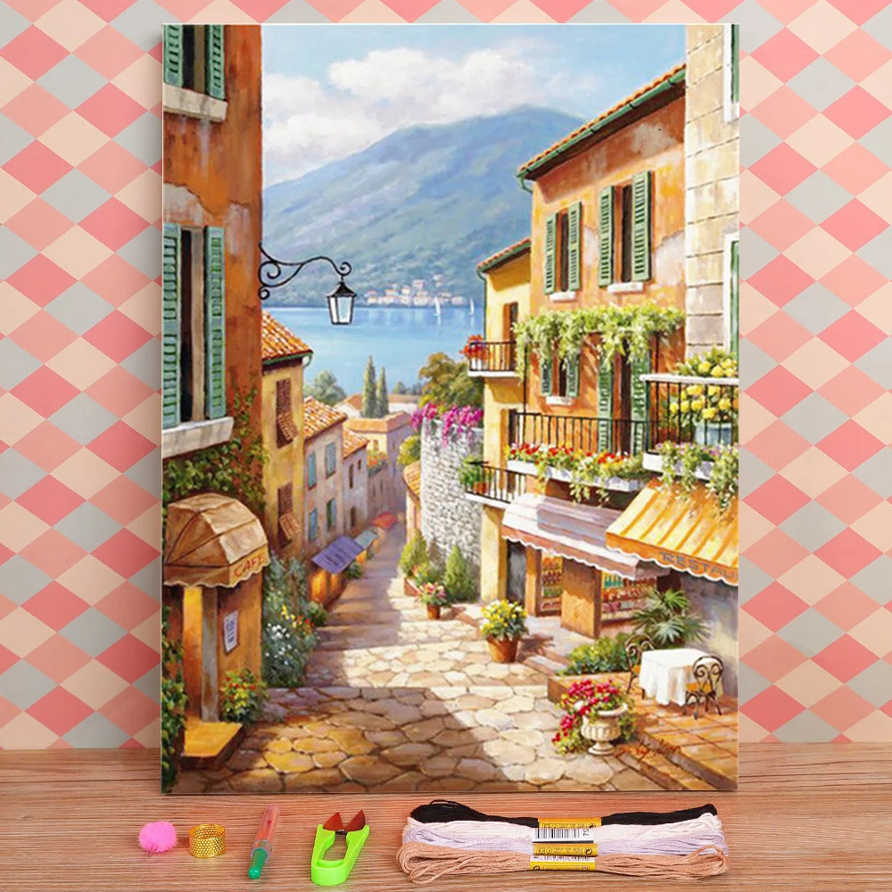 Landscape Street Printed 11CT Cross-Stitch Embroidery Full Kit DMC Threads Sewing Handicraft Knitting Handiwork Wholesale
Landscape Street Printed 11CT Cross-Stitch Embroidery Full Kit DMC Threads Sewing Handicraft Knitting Handiwork Wholesale