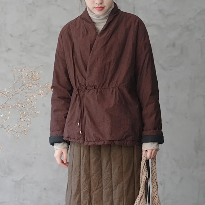 SCUWLINEN Retro Zen Warm Parka 2021 Winter Women Thick Vintage Plate Button Loose Short Yarn-dyed Cotton Padded Jacket P323
SCUWLINEN Retro Zen Warm Parka 2021 Winter Women Thick Vintage Plate Button Loose Short Yarn-dyed Cotton Padded Jacket P323