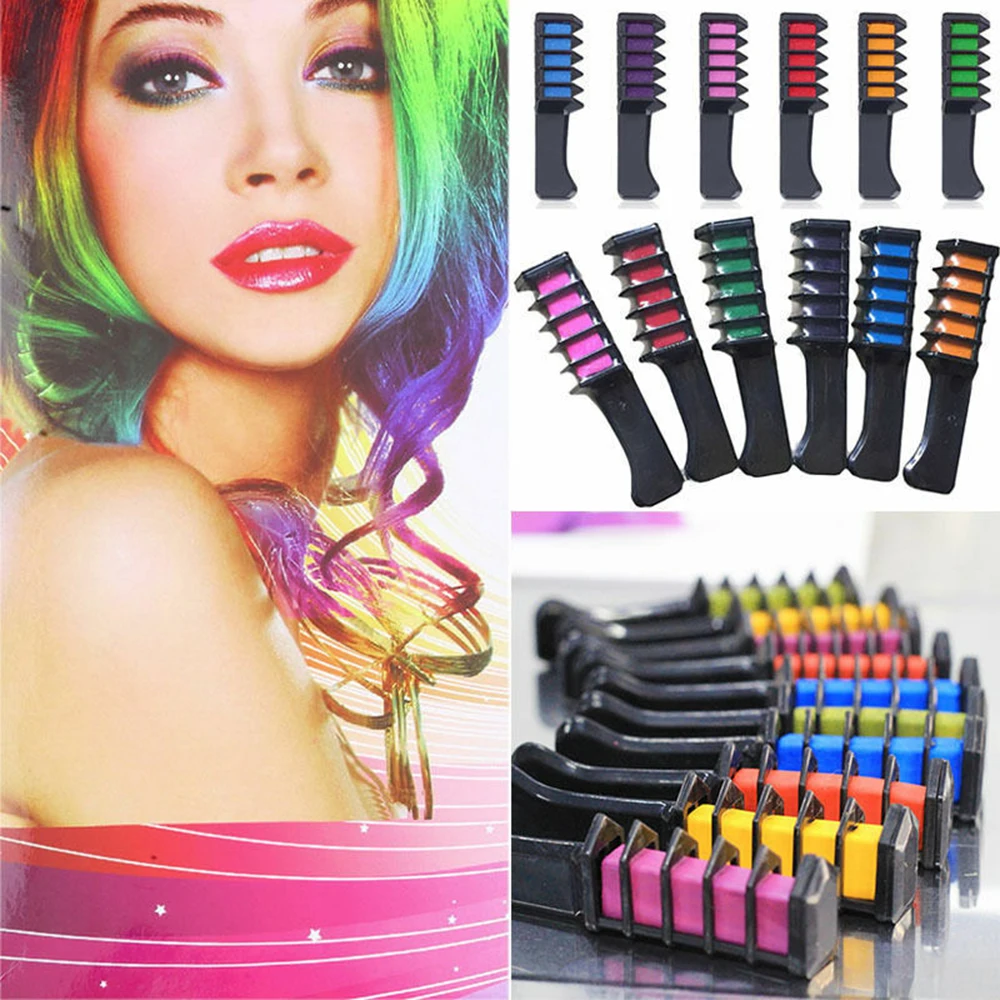 6 colors Creative Non-toxic Hair Chalk Comb One-time Temporary Dyeing Comb Soft Pastels Salon Comb Easy to Dress
6 colors Creative Non-toxic Hair Chalk Comb One-time Temporary Dyeing Comb Soft Pastels Salon Comb Easy to Dress