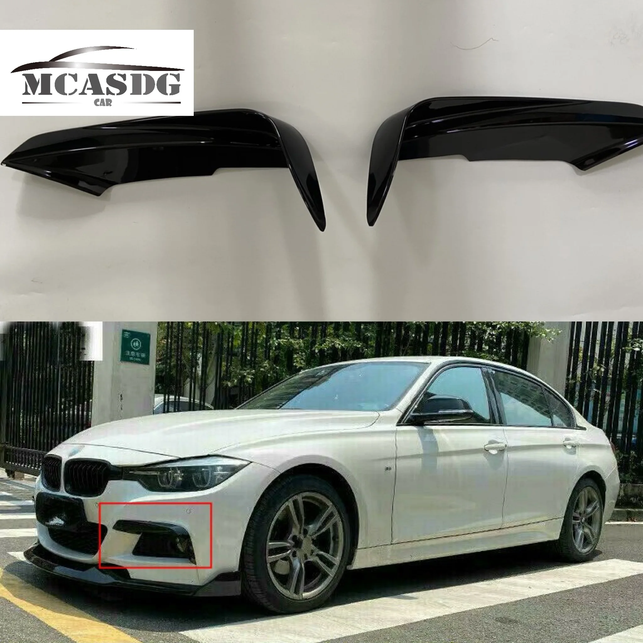 Front Bumper Splitter Fog Lamp Cover Trim Fit for BMW 3 Series F30 Sport Front Bumper 2013-17
Front Bumper Splitter Fog Lamp Cover Trim Fit for BMW 3 Series F30 Sport Front Bumper 2013-17