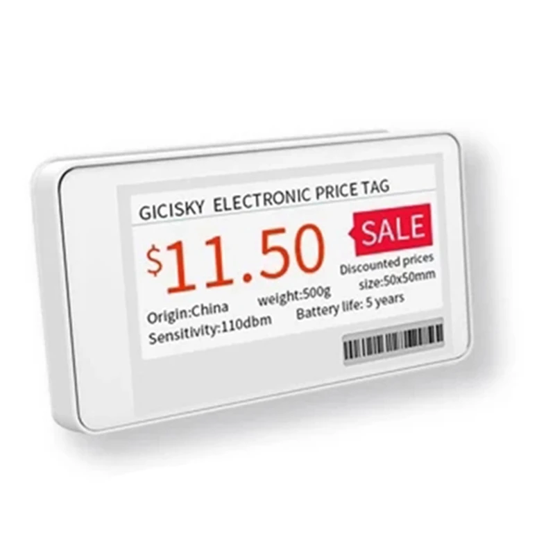 Epaper Electronic Price Tag Display Card Eink Screen Bluetooth Version with Operating Software
Epaper Electronic Price Tag Display Card Eink Screen Bluetooth Version with Operating Software