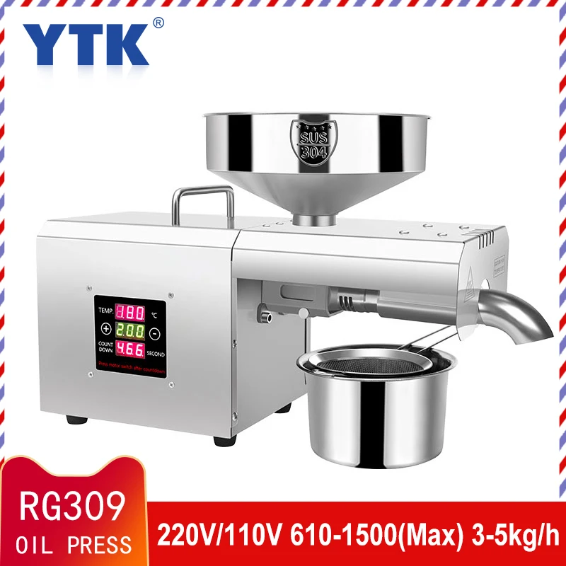 New Home 220V Stainless Steel Oil Press Automatic Cold Press Oil Press Oil Press Flax Seed Sunflower Seed Olive Oil Extractor
New Home 220V Stainless Steel Oil Press Automatic Cold Press Oil Press Oil Press Flax Seed Sunflower Seed Olive Oil Extractor