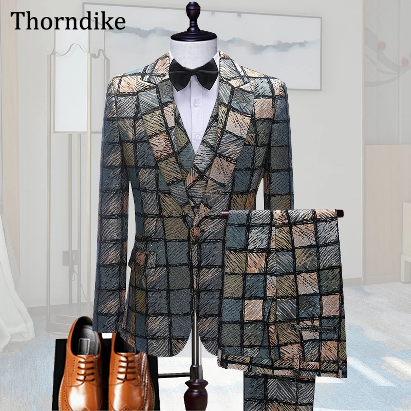 Gwenhwyfar Gentlemen Wedding Suit, Fashion New Style Plaid Party Prom Suit Set, Custom Made Peaked Lapel Single Button Jacket
Gwenhwyfar Gentlemen Wedding Suit, Fashion New Style Plaid Party Prom Suit Set, Custom Made Peaked Lapel Single Button Jacket