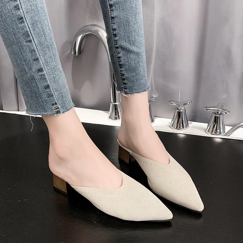 Cover Pointed Toe Square Mid Heels Sexy Ladies Shoes Female 2020 New Women Shoes Woman Air Mesh Breathable Mules Slippers Slides
Cover Pointed Toe Square Mid Heels Sexy Ladies Shoes Female 2020 New Women Shoes Woman Air Mesh Breathable Mules Slippers Slides