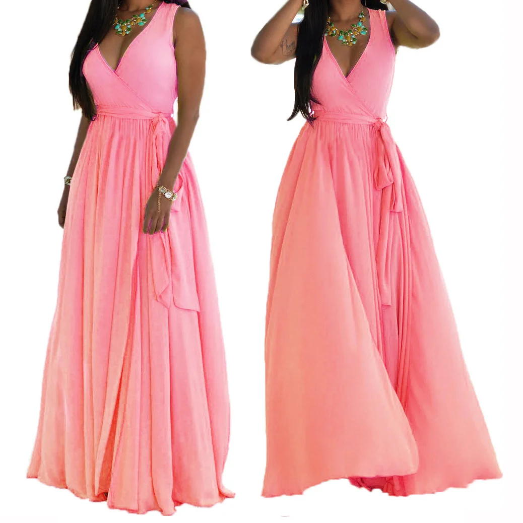 2021 Chiffon Women Beach Dress Summer V-neck Sexy Maxi Long Robe Dresses Sleeveless Clothes
2021 Chiffon Women Beach Dress Summer V-neck Sexy Maxi Long Robe Dresses Sleeveless Clothes